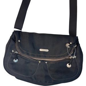 TRAVELON Crossbody Everything bag Black Oval Small